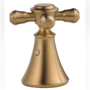 DELTA H295CZ Metal Cross Handle Set - Deck Mount Bathroom/Bidet Champagne Bronze